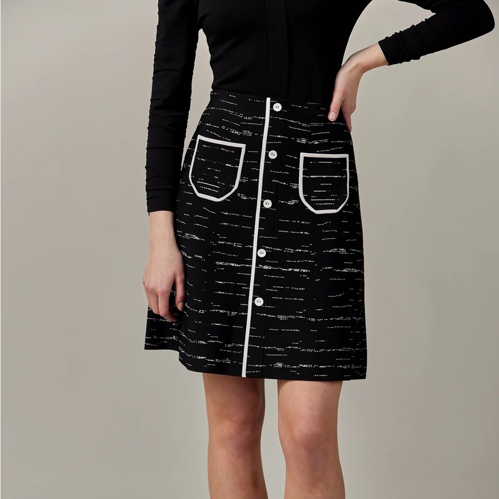 Apparalel SUMMER TWEED KNIT A-LINE SKIRT